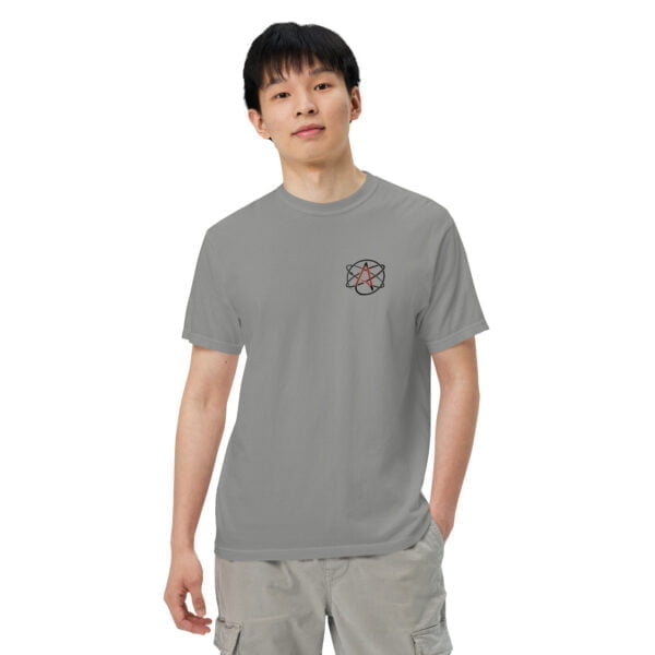mens garment dyed heavyweight t shirt grey front 2 62ec6c809907d