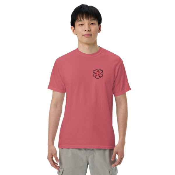 mens garment dyed heavyweight t shirt watermelon front 62ec6c8098377